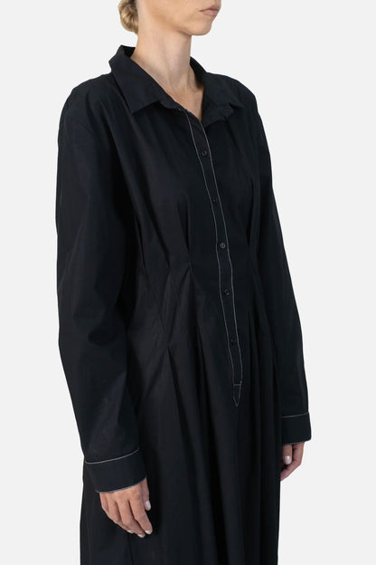 Vestido Preto Pesponto Zara