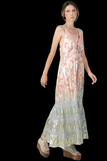 Vestido Degradê Metalizado Garimpo Adda