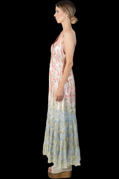 Vestido Degradê Metalizado Garimpo Adda