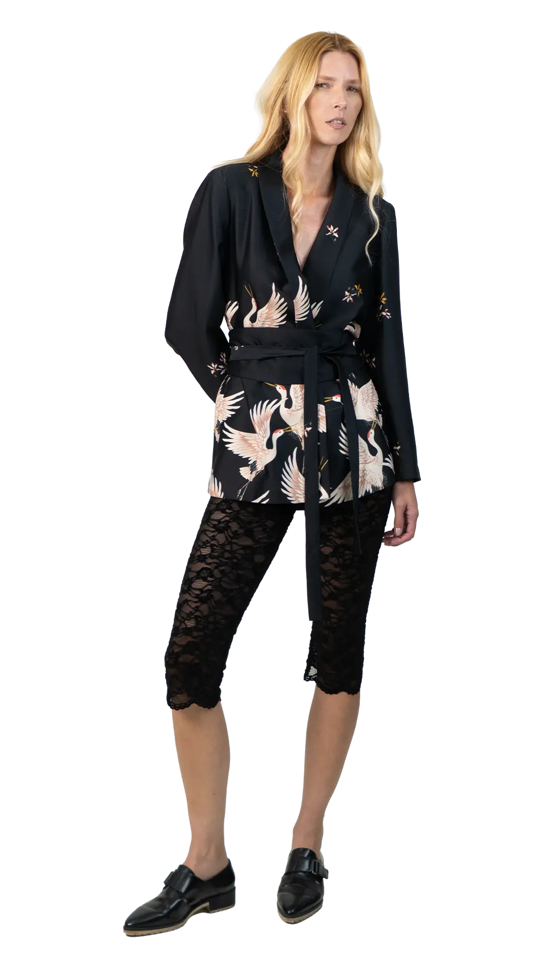 Blazer Preto Estampado