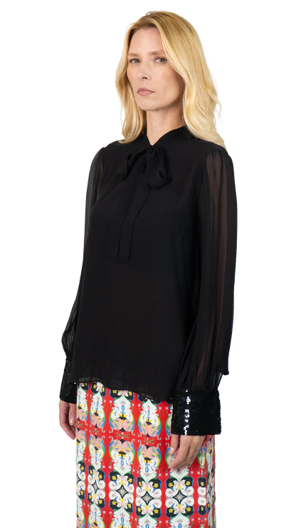Blusa Preta Seda