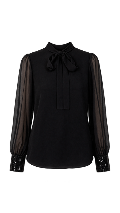 Blusa Preta Seda