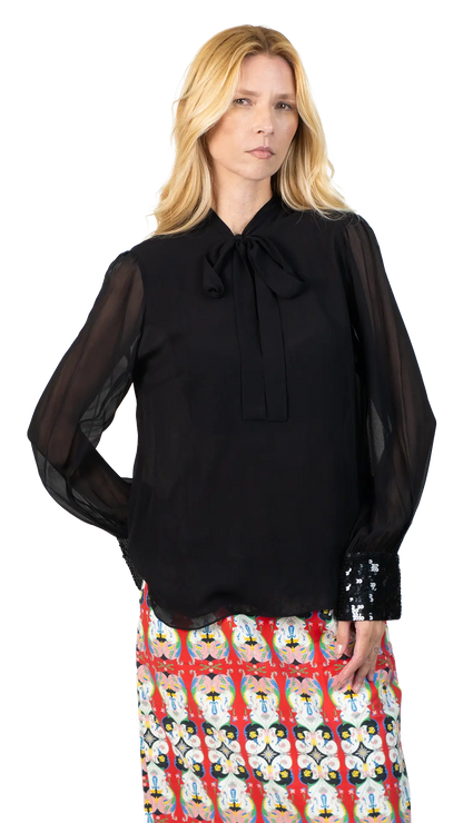 Blusa Preta Seda