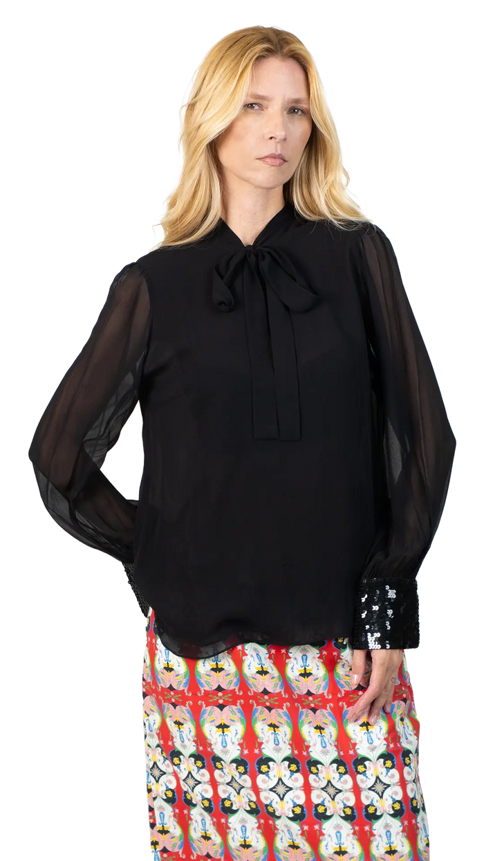 Blusa Preta Seda