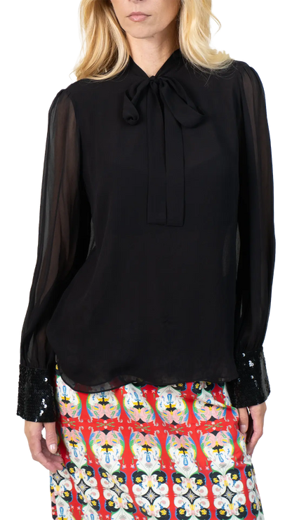 Blusa Preta Seda