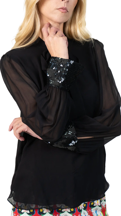 Blusa Preta Seda