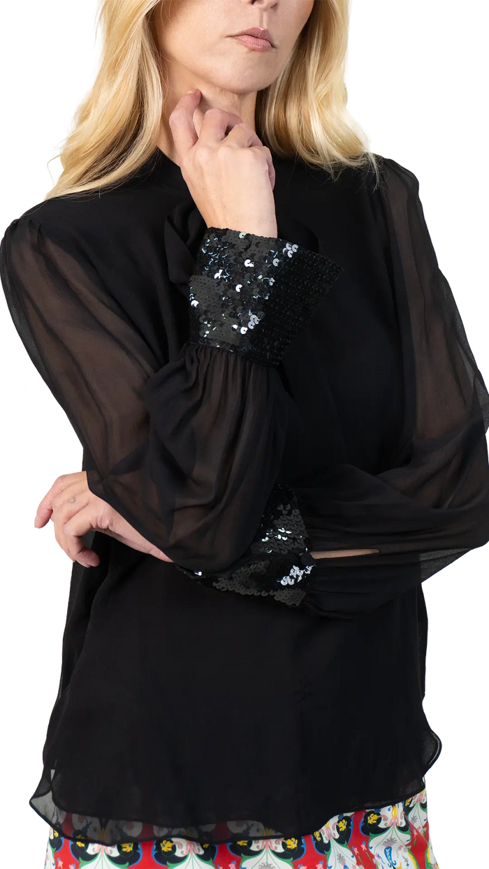 Blusa Preta Seda