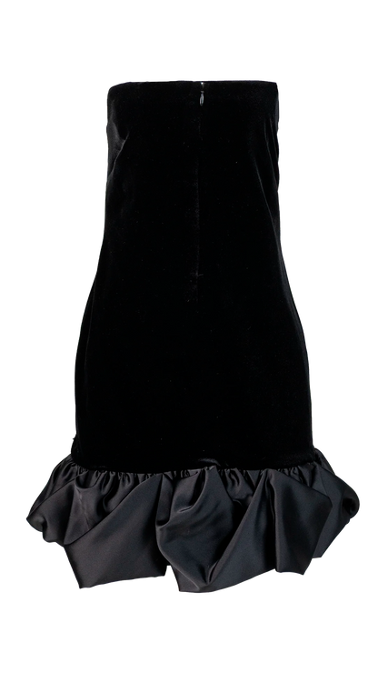 Vestido Preto Babado Zara