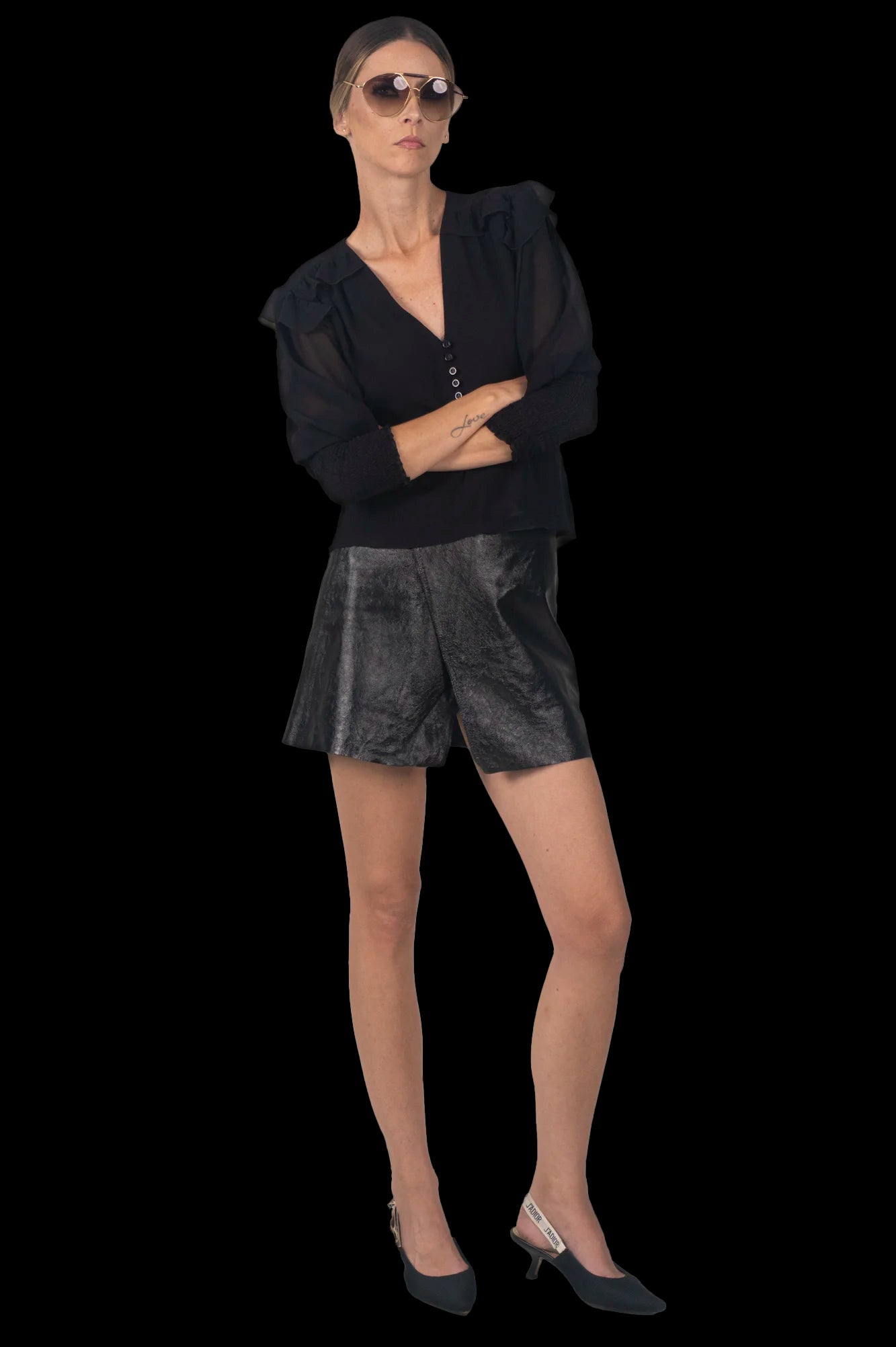 Saia Short Couro