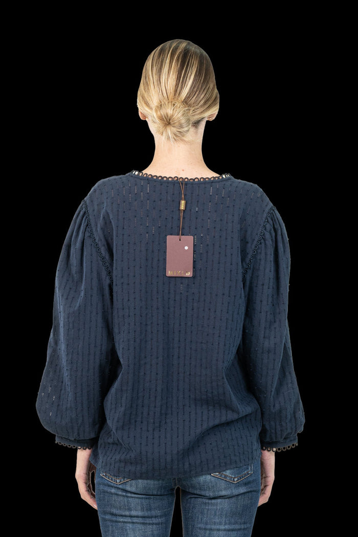 Blusa Azul Detalhe Blusa MIXED