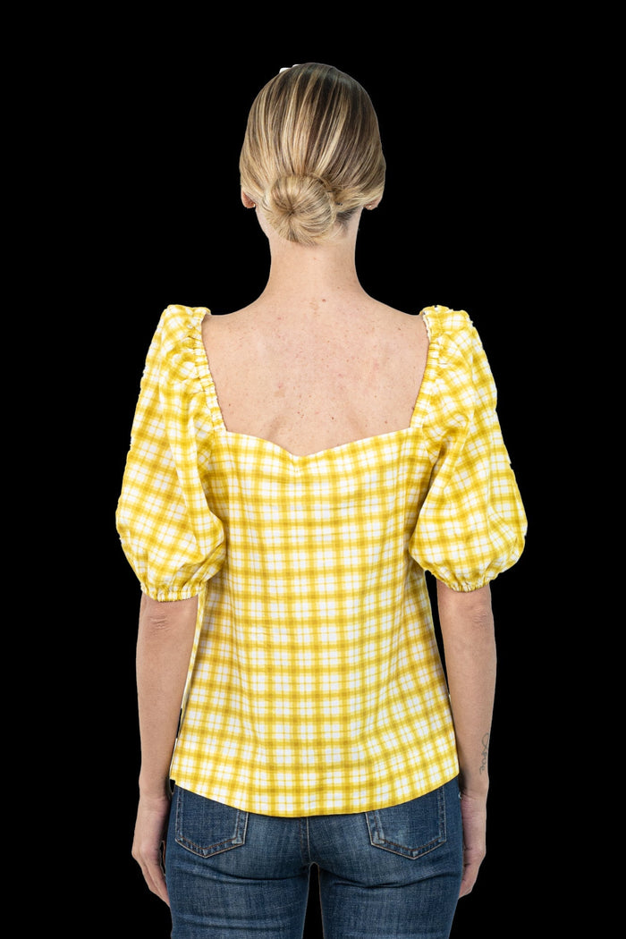 Blusa Bicolor Xadrez Blusa A.Brand