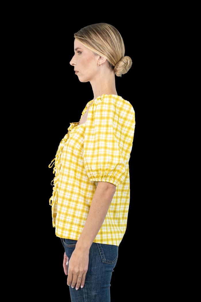 Blusa Bicolor Xadrez Blusa A.Brand