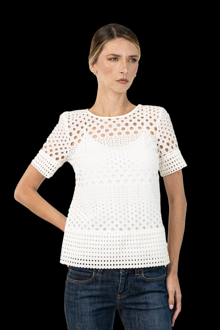 Blusa Branca Detalhe Blusa Michael Kors