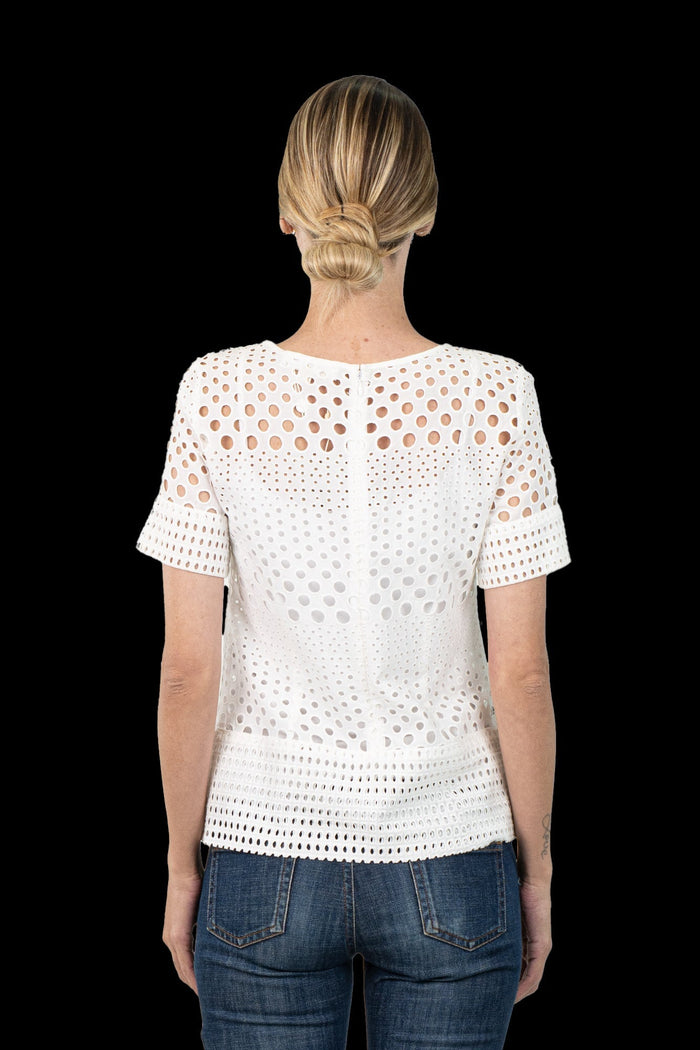 Blusa Branca Detalhe Blusa Michael Kors