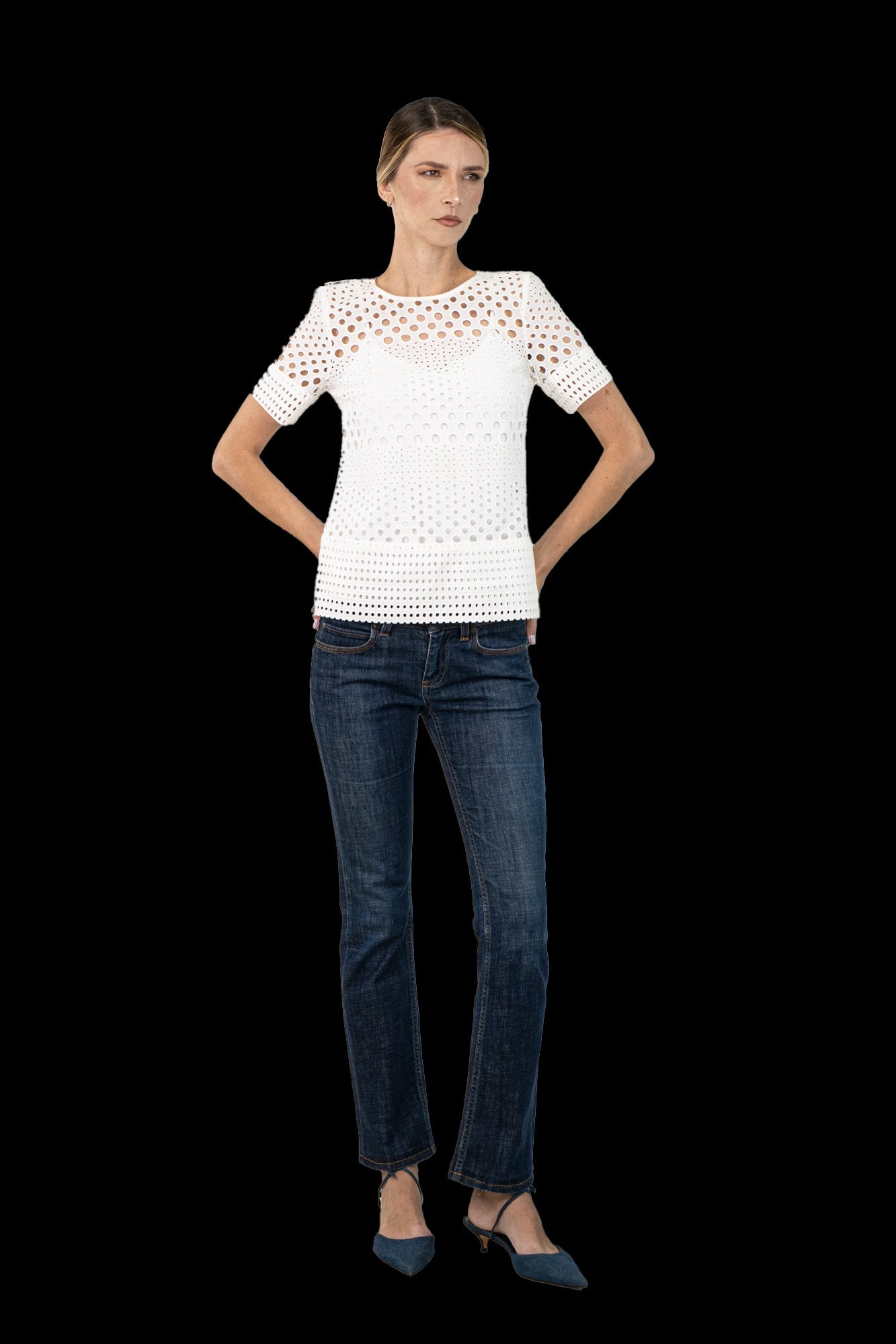 Blusa Branca Detalhe Blusa Michael Kors