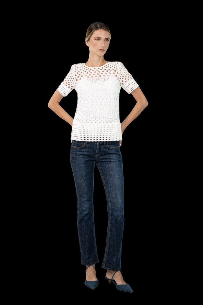 Blusa Branca Detalhe Blusa Michael Kors