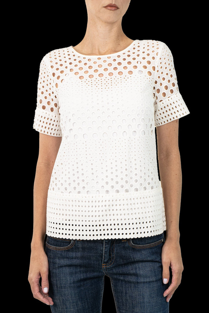 Blusa Branca Detalhe Blusa Michael Kors