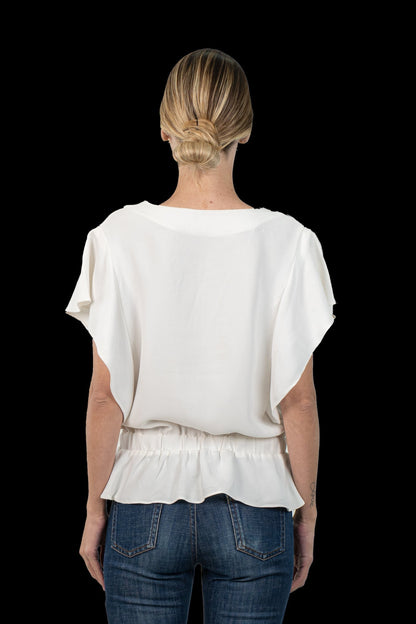 Blusa Branca Detalhe Mixed
