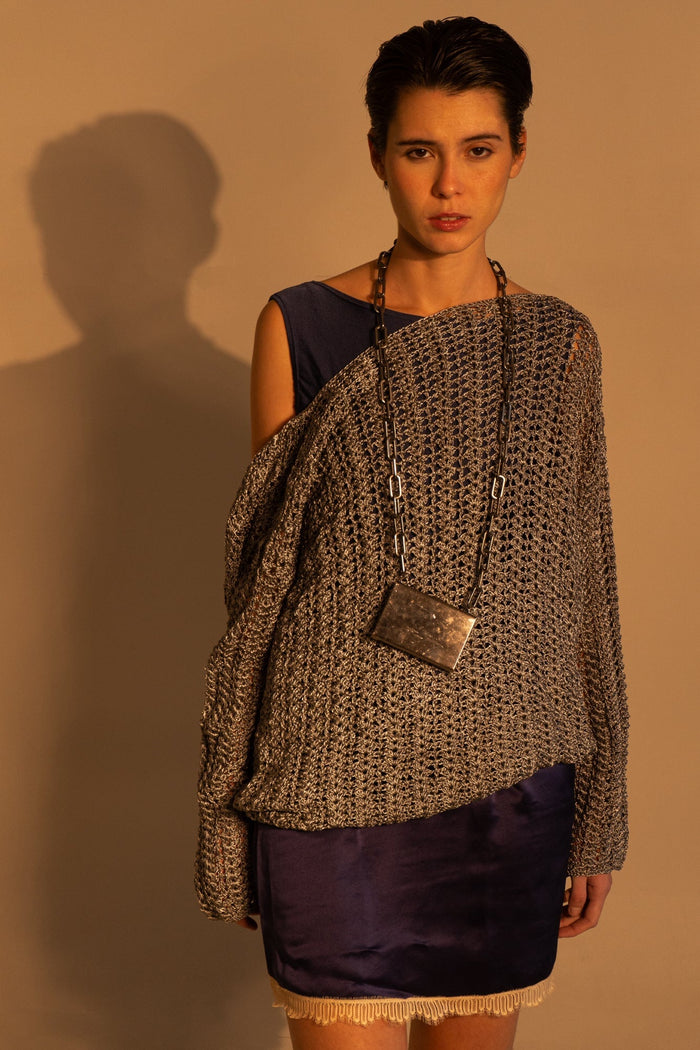 Blusa Cinza Crochê Blusa summer ONG VALADARES