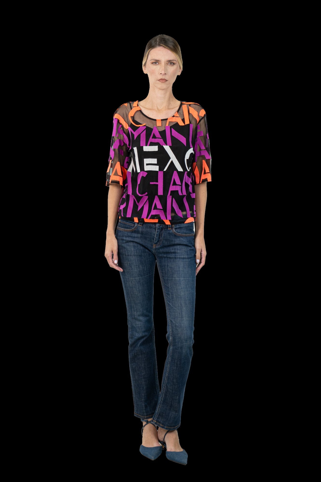Blusa Color Transparente blusa Armani Exchange