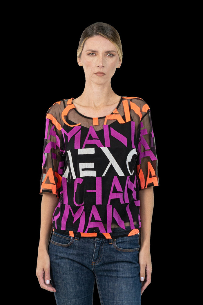 Blusa Color Transparente blusa Armani Exchange