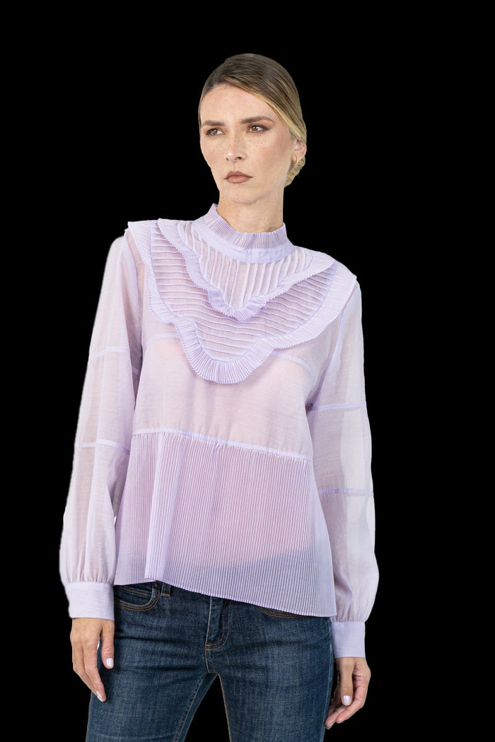 Blusa Lilás Babado blusa H&M