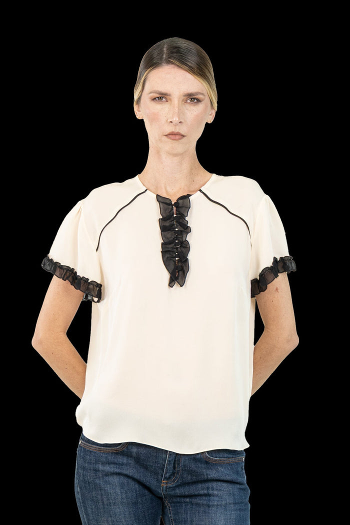 Blusa Off Babado Blusa NK collection