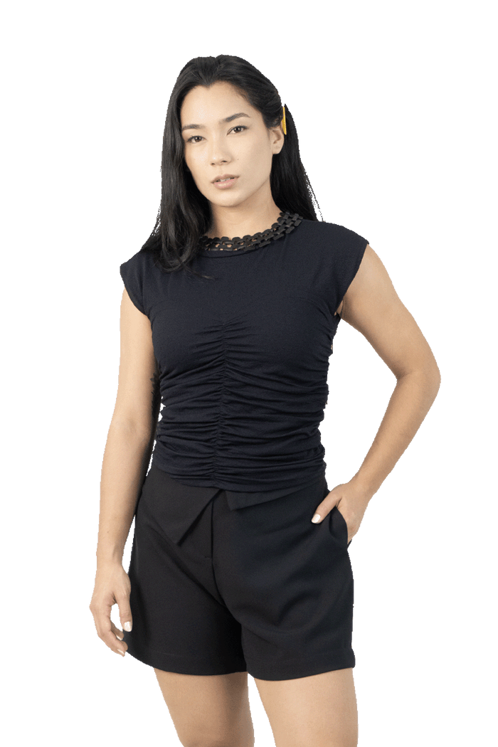 Blusa Preta Reta blusa Adda Second Hand