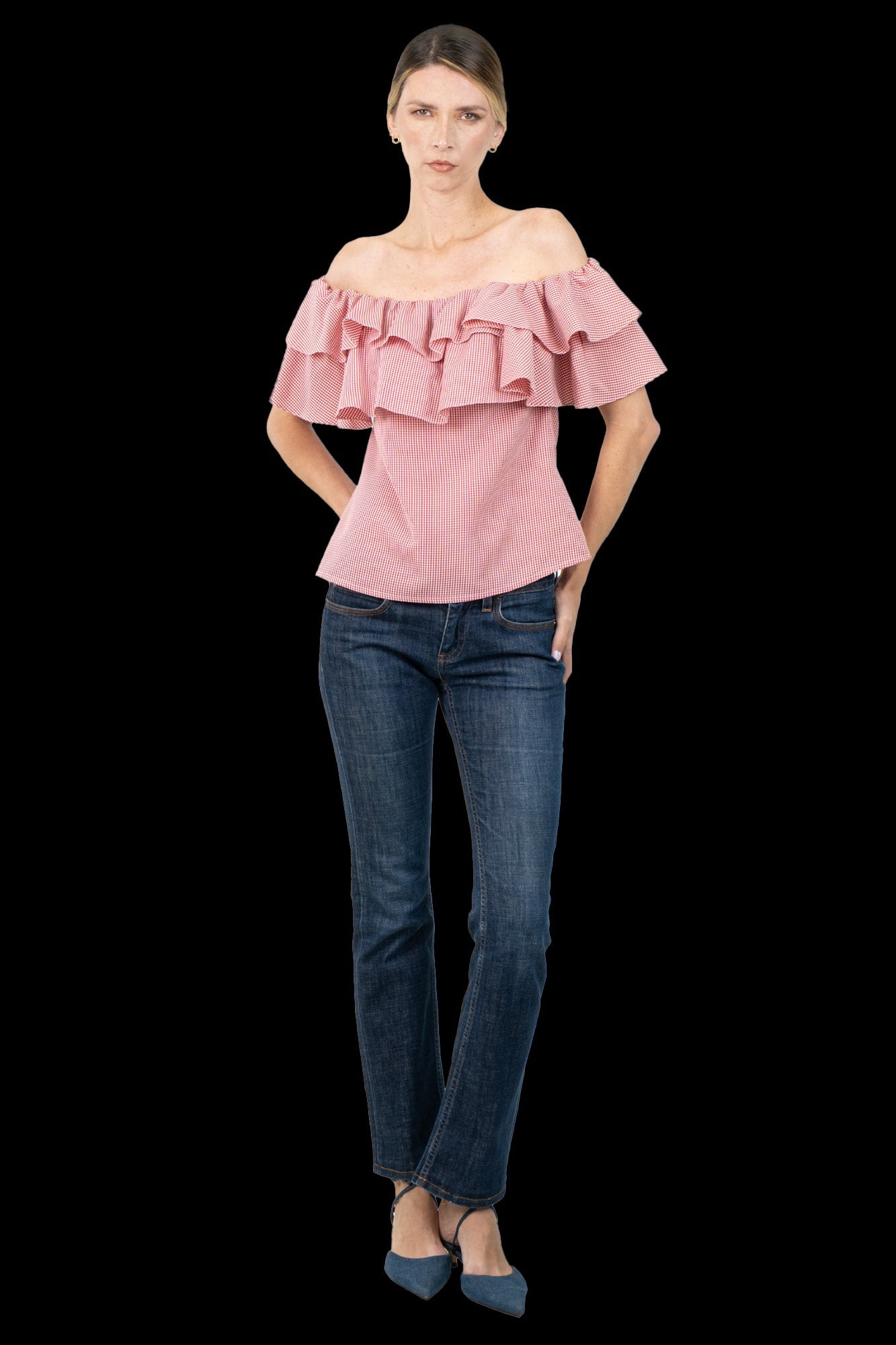 Blusa Rosa Babado Blusa Iorane