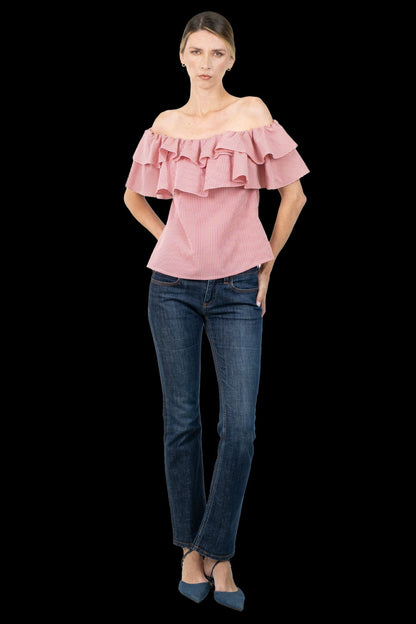 Blusa Rosa Babado Iorane