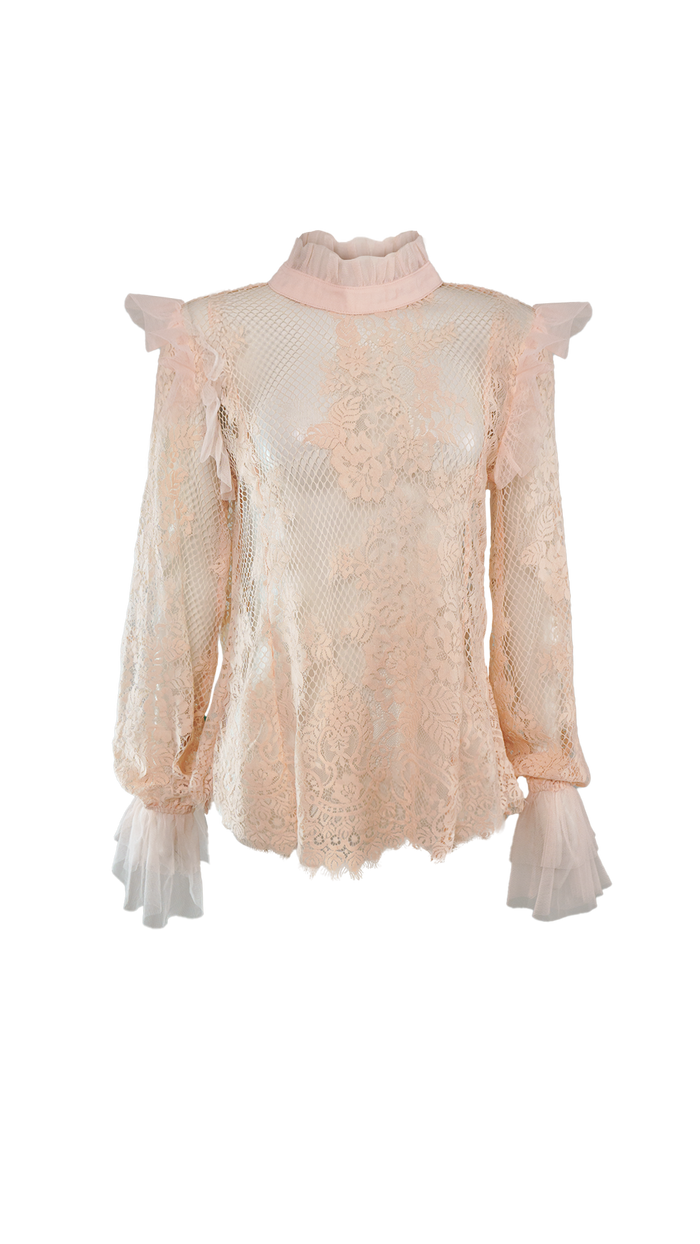 Blusa Salmão Renda blusa Garimpo Adda