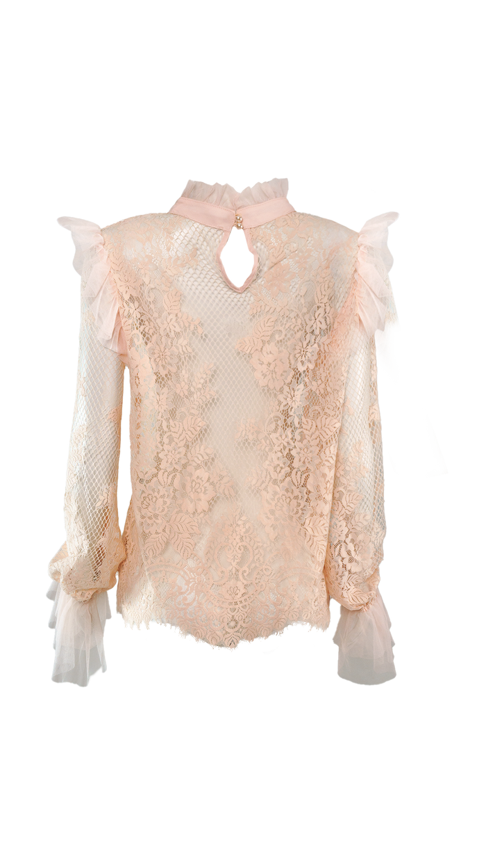 Blusa Salmão Renda blusa Garimpo Adda