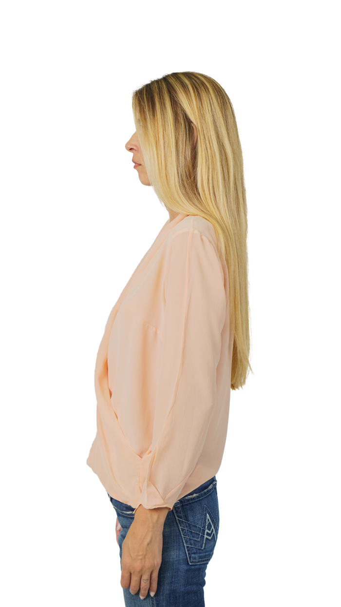 Blusa Salmão Transpassada Garimpo Adda