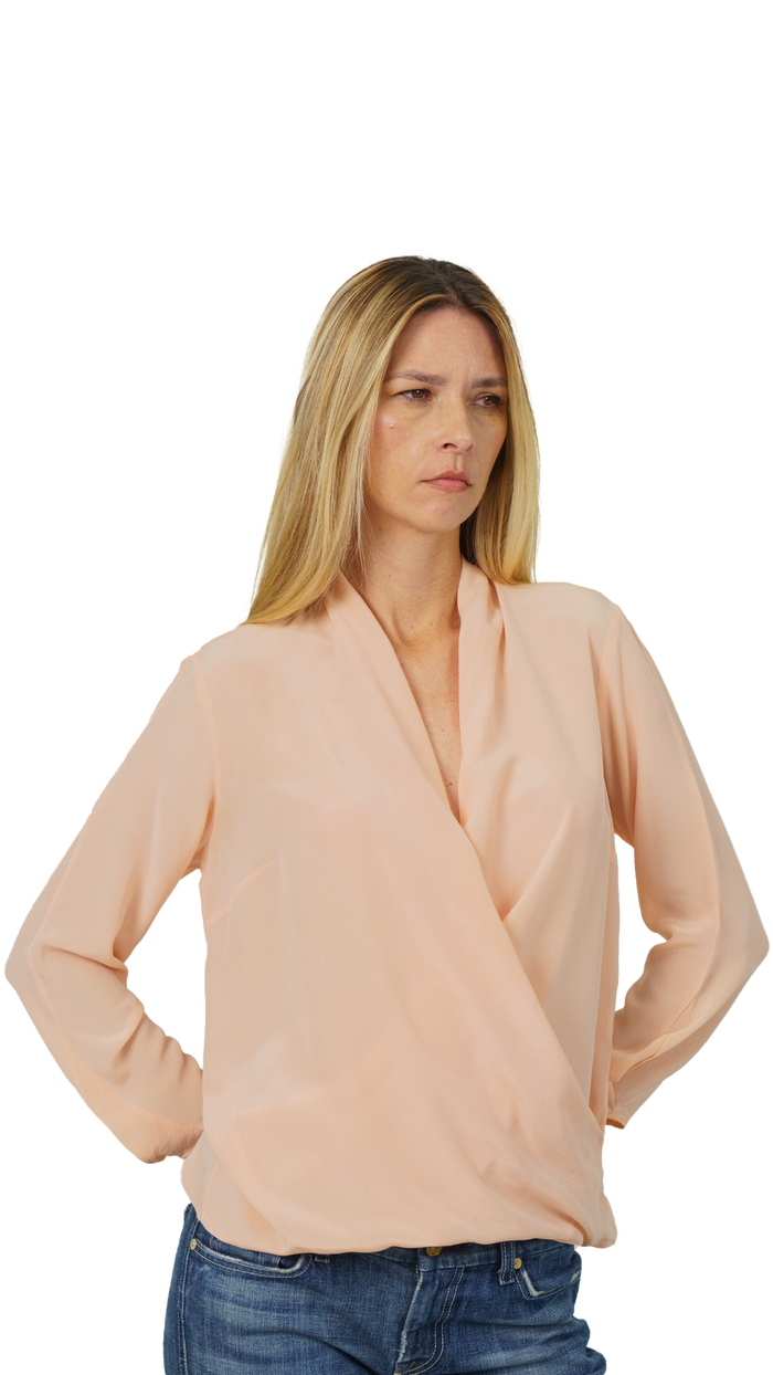 Blusa Salmão Transpassada Garimpo Adda