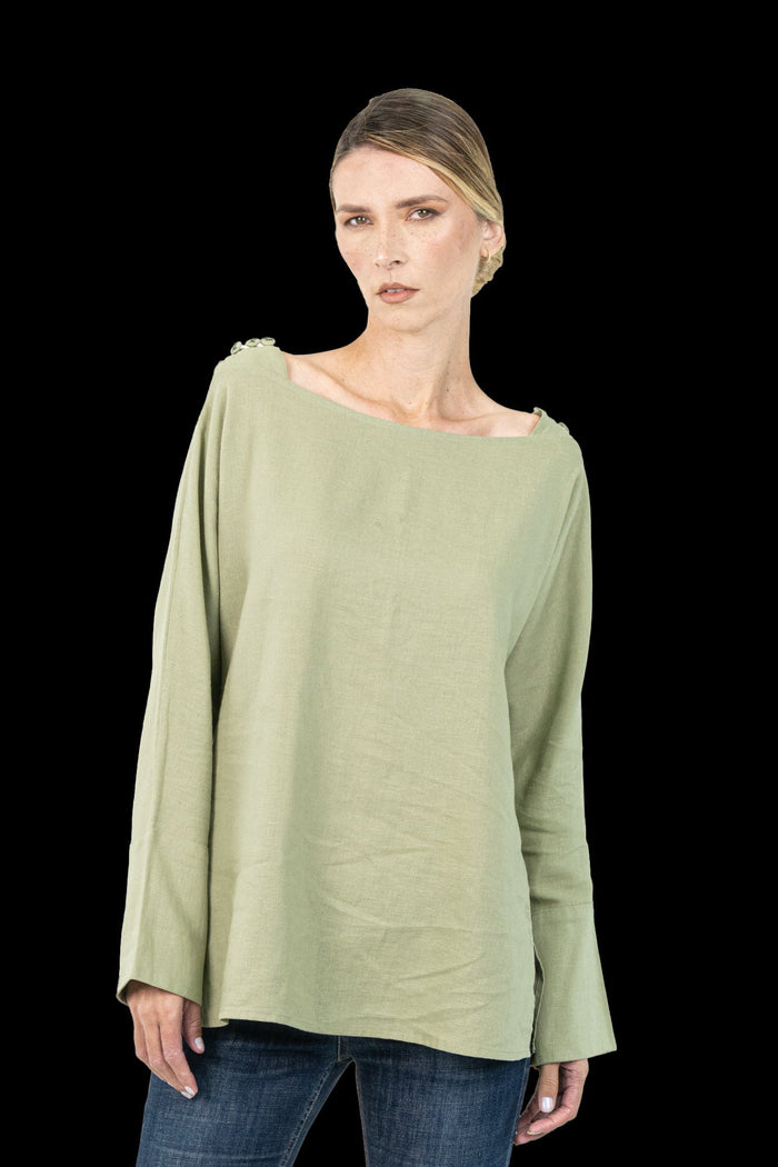 Blusa Verde Detalhe Blusa CRIS BARROS