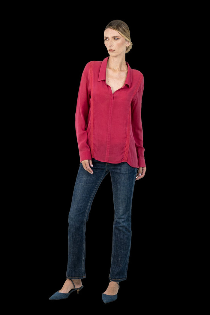 Blusa Vinho Detalhe Blusa CRIS BARROS