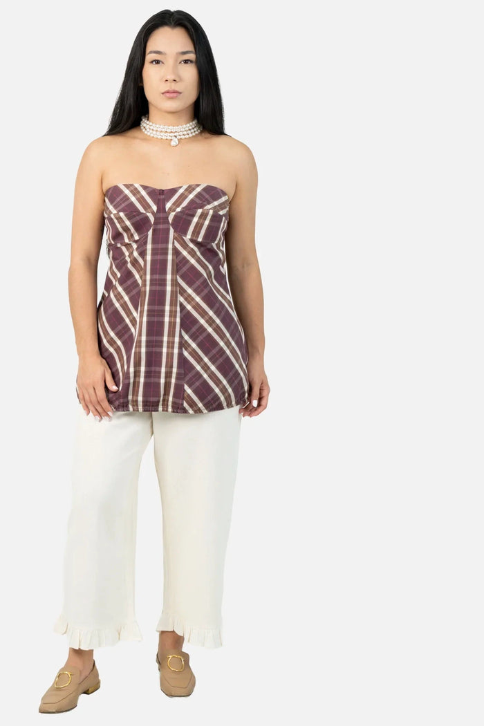Blusa Xadrez Detalhe Blusa NK collection
