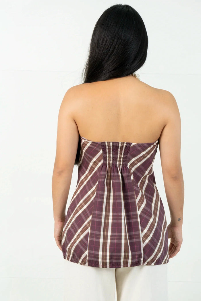 Blusa Xadrez Detalhe Blusa NK collection