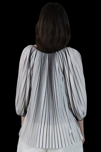 Blusa Bicolor Drapeada Diane Von Furstenberg
