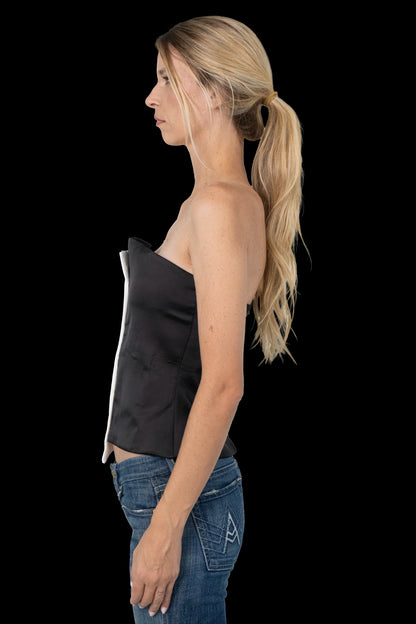 Cropped Bicolor Detalhe Zara