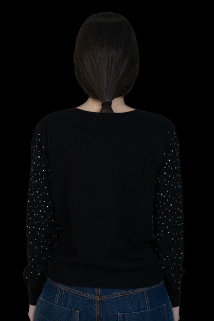 Cardigan Preto Brilho Carol Bassi