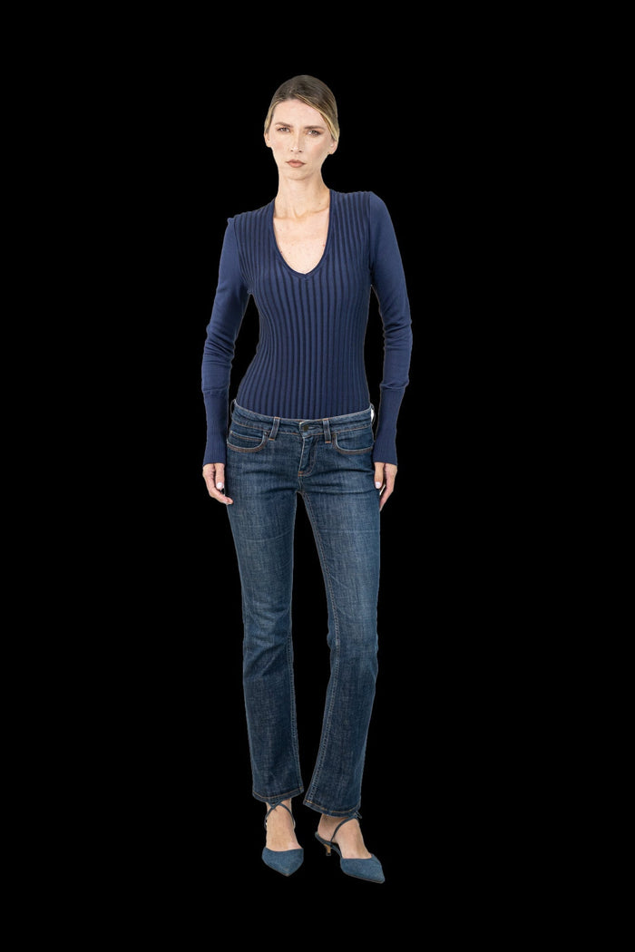 Body Azul Textura Body CRIS BARROS