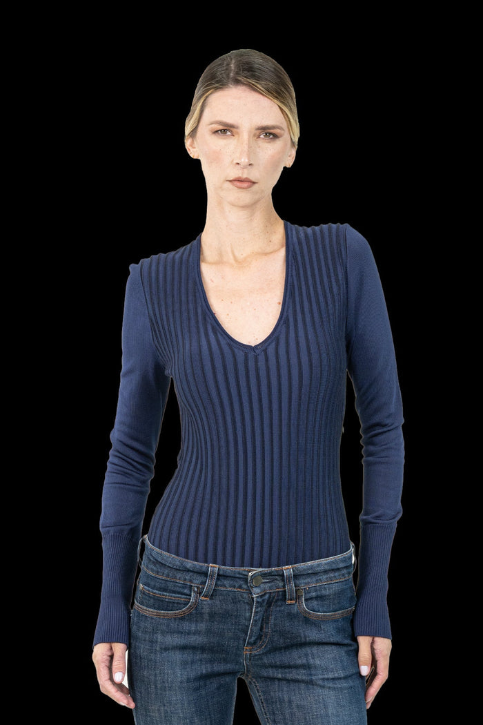 Body Azul Textura Body CRIS BARROS