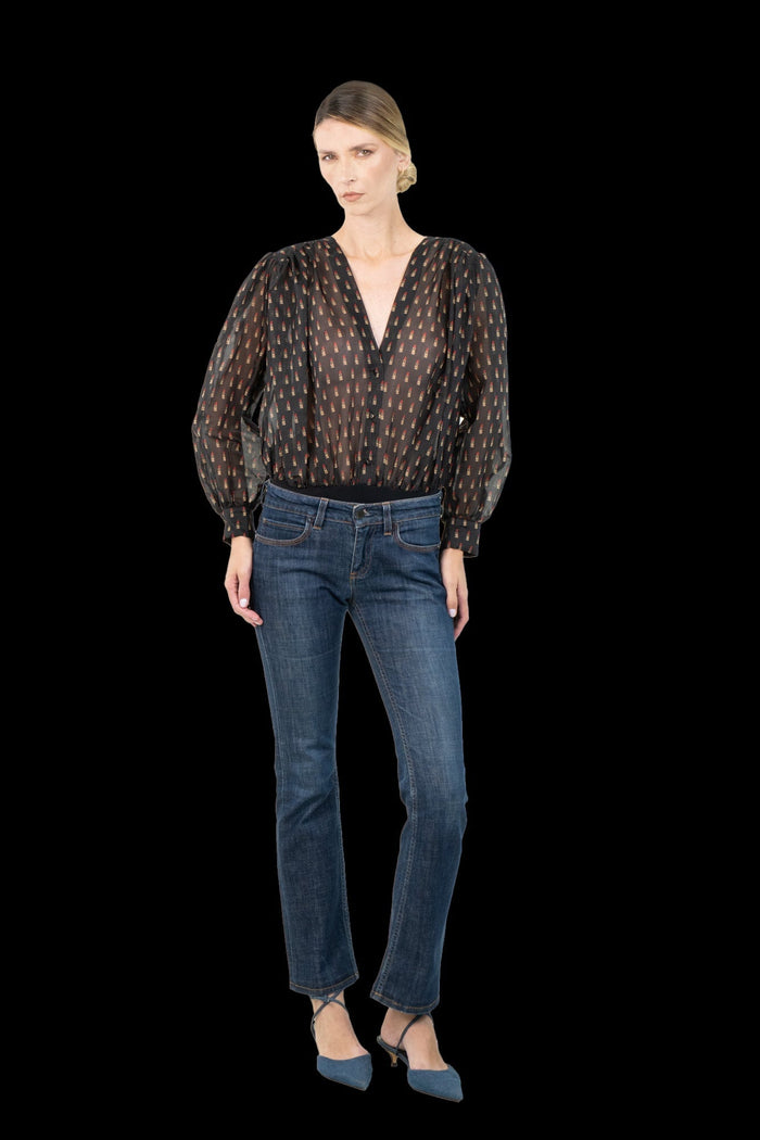 Body Preto Estampa Body ZARA