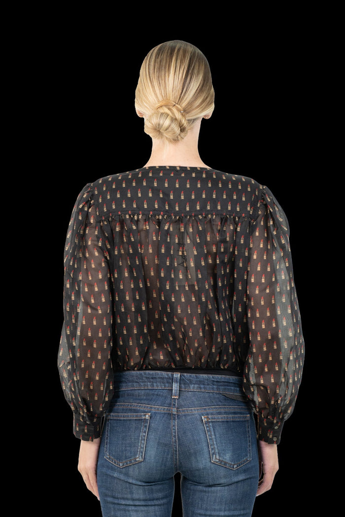 Body Preto Estampa Body ZARA