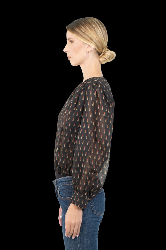 Body Preto Estampa Body ZARA