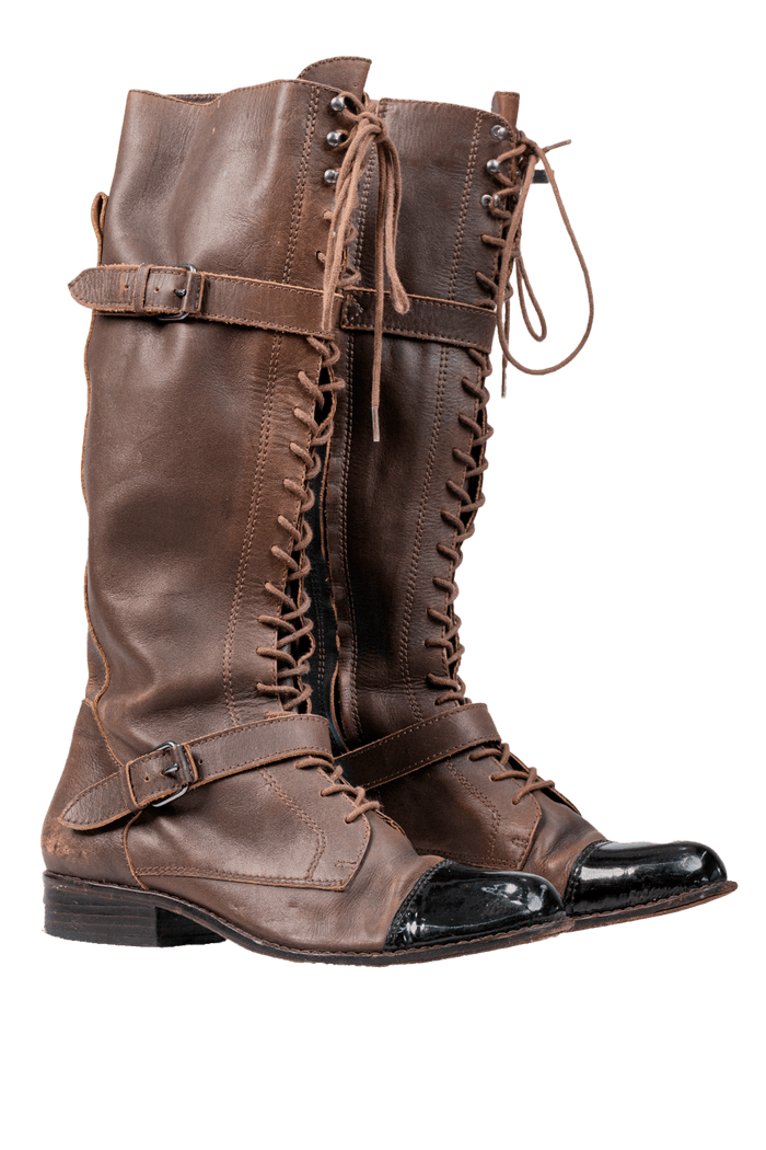 Bota Bicolor Couro Bota Maria Bonita