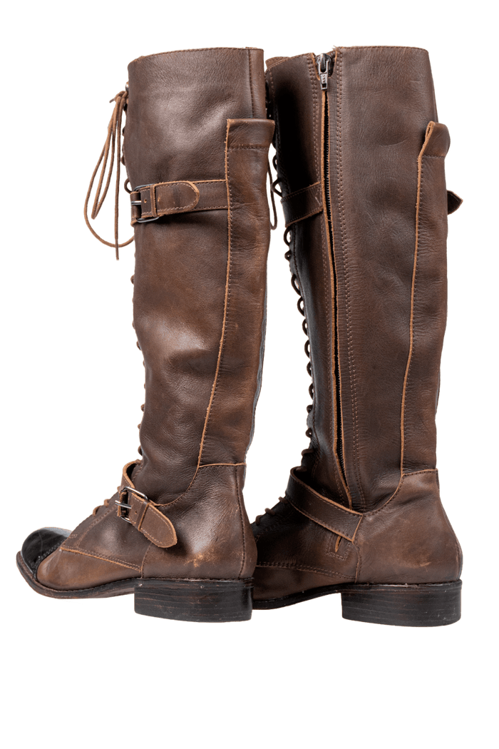Bota Bicolor Couro Bota Maria Bonita