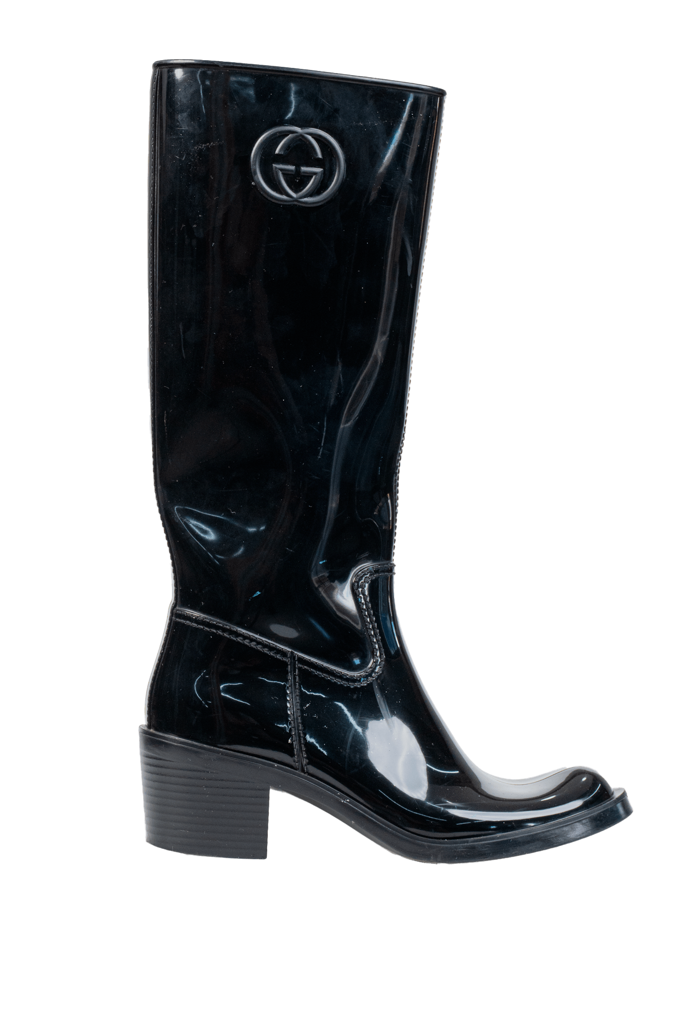 Bota Preta Plástico bota Gucci