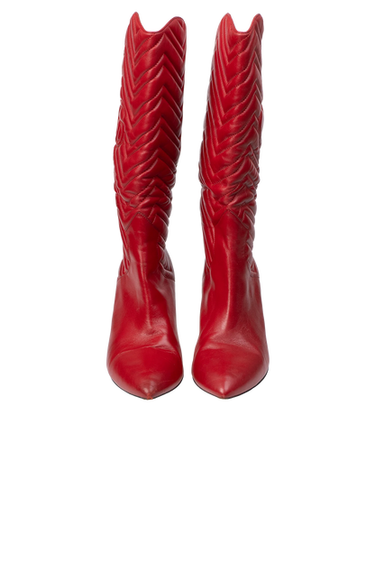 Bota Vermelha Couro Gucci